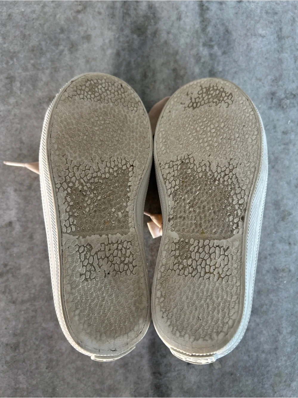 Keds Kids Pink Gold Glitter Ribbon Lace Sneakers Size 10